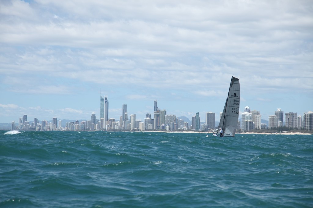 Local Sailors John Wright and Joel Turner - Fastway F18 Nacra Infusion World Championships 2013 © Peter Merten